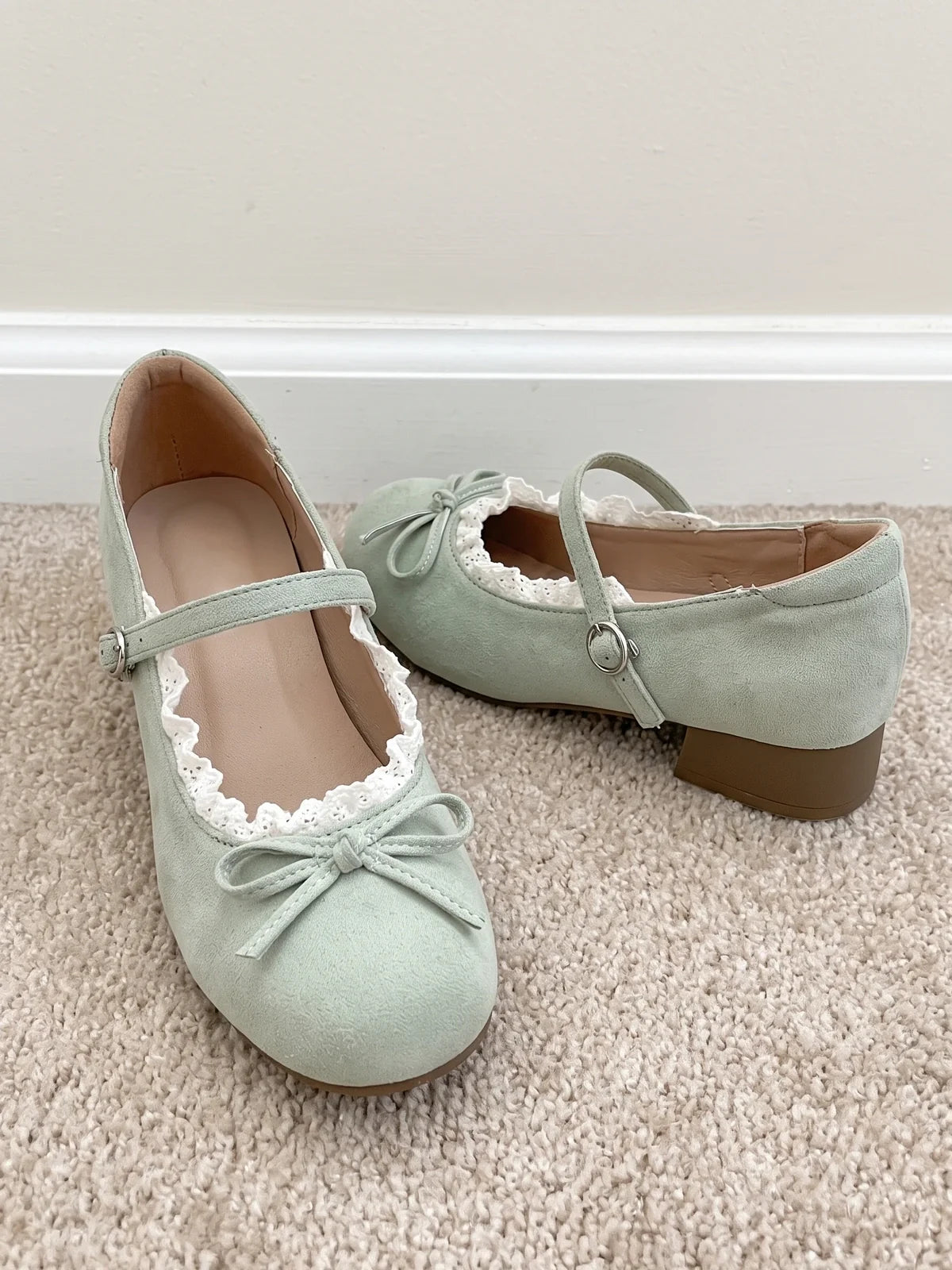 Marisol Mint Lace Ballet Mary Janes