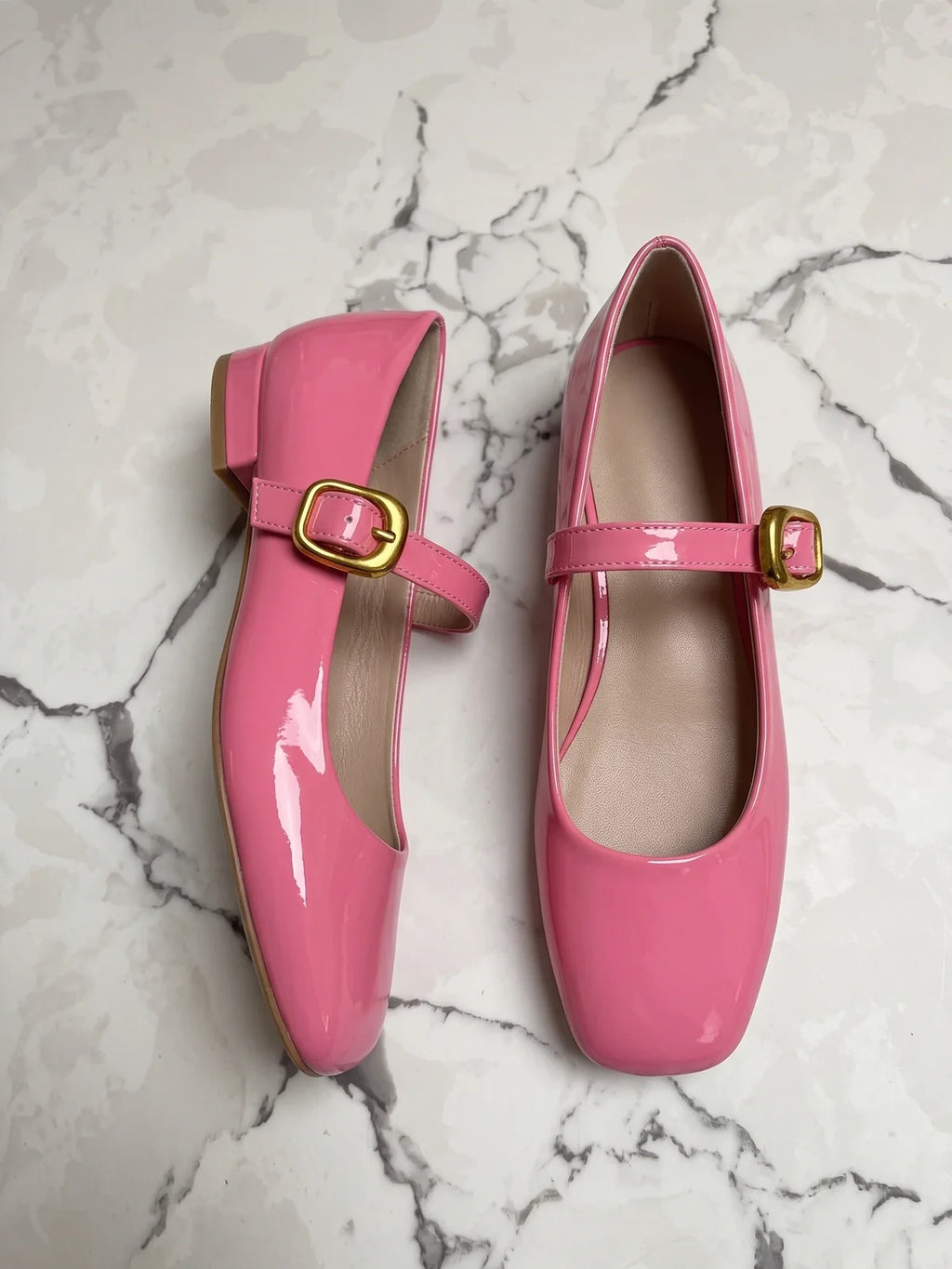 Zorionne Patent Mary Jane Flats