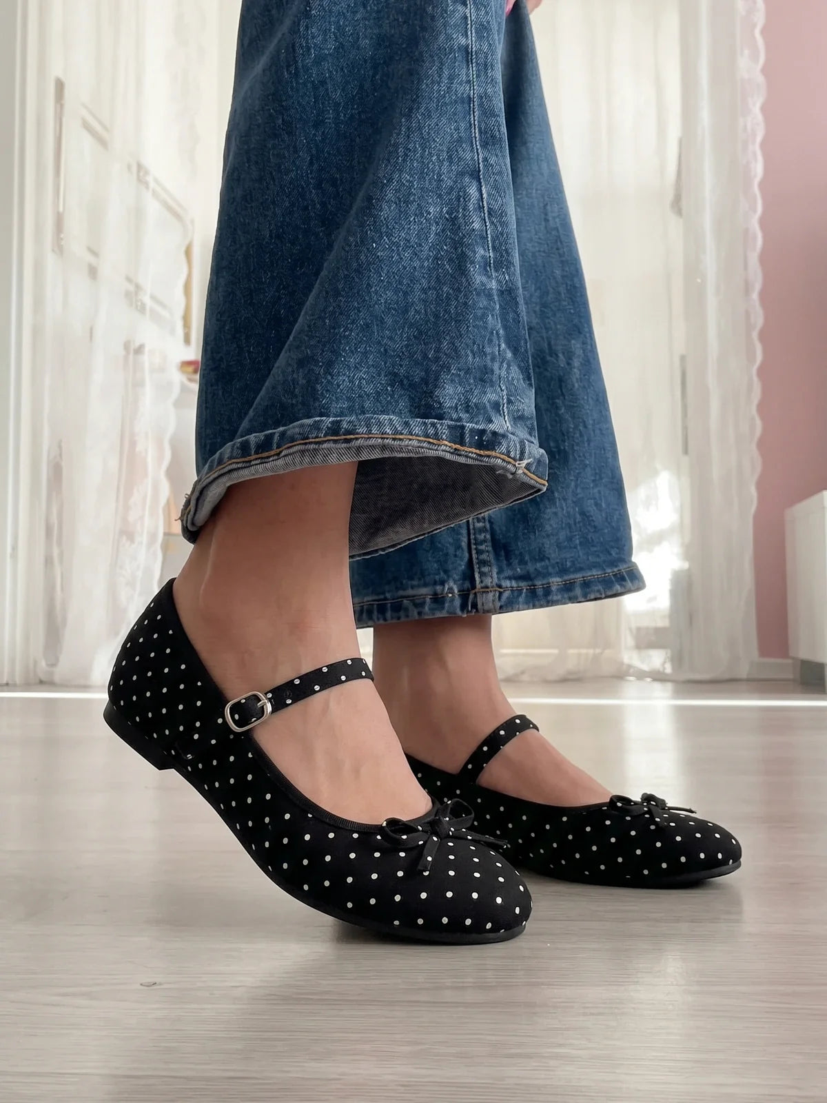 Sylvie Polka Dot Mary Jane Flats