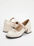 Rosalinde Lace Bow Mary Jane Heels