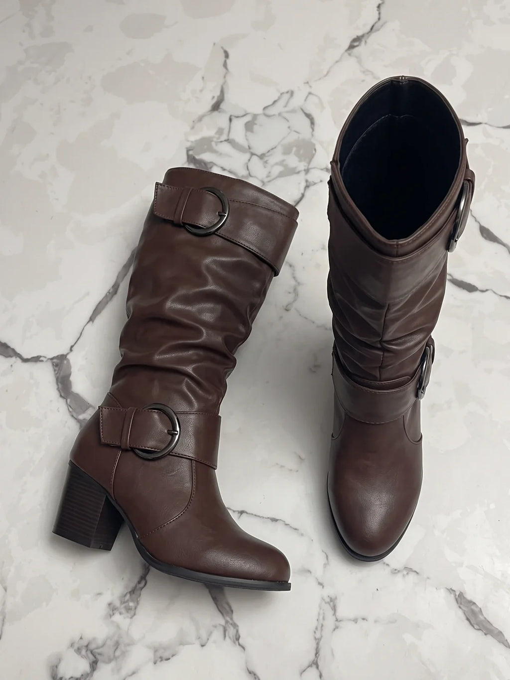 Valerienne Buckle Slouch Knee Boots