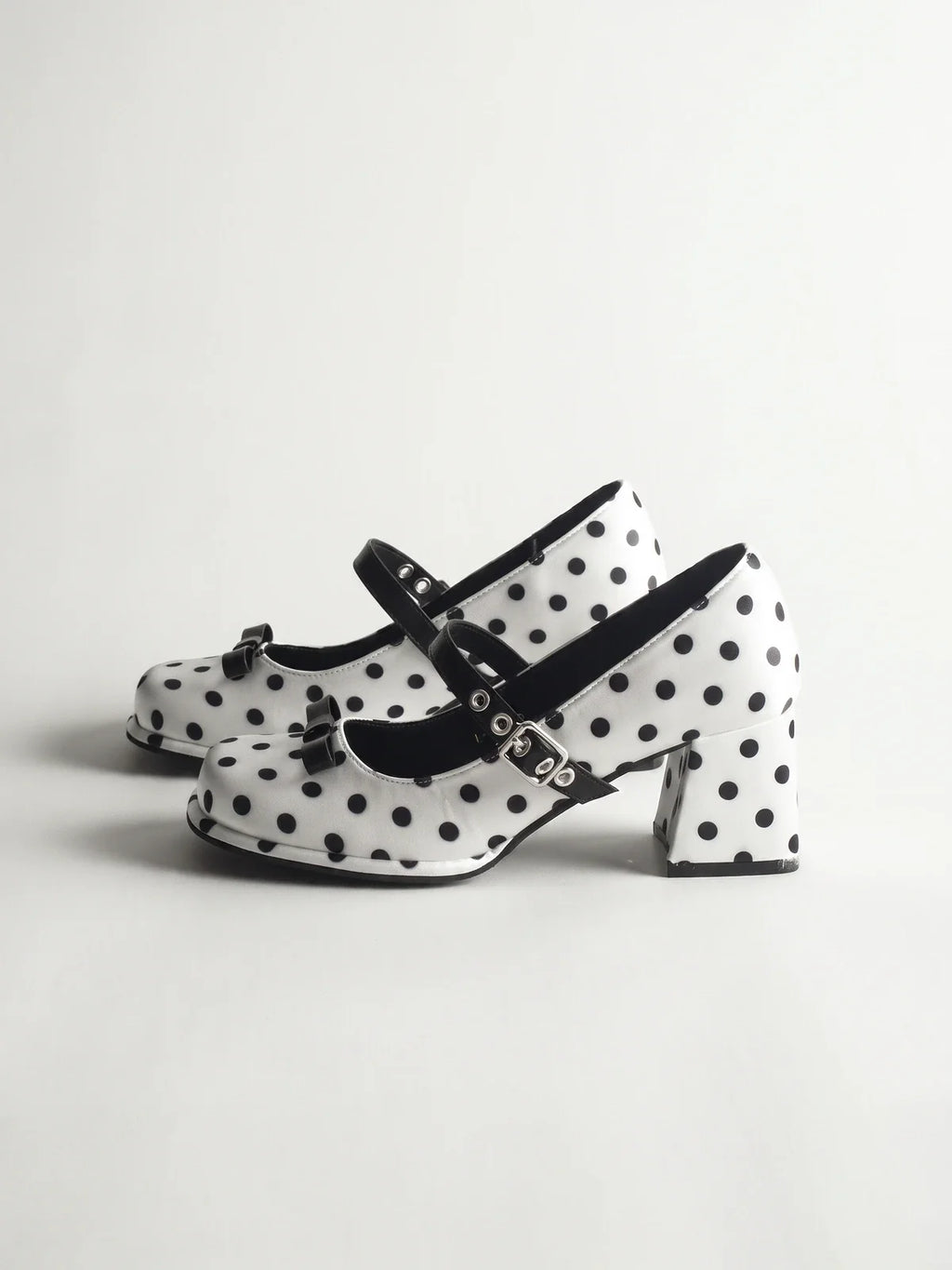 Zibeline Polka Dot Bow Mary Jane Heels