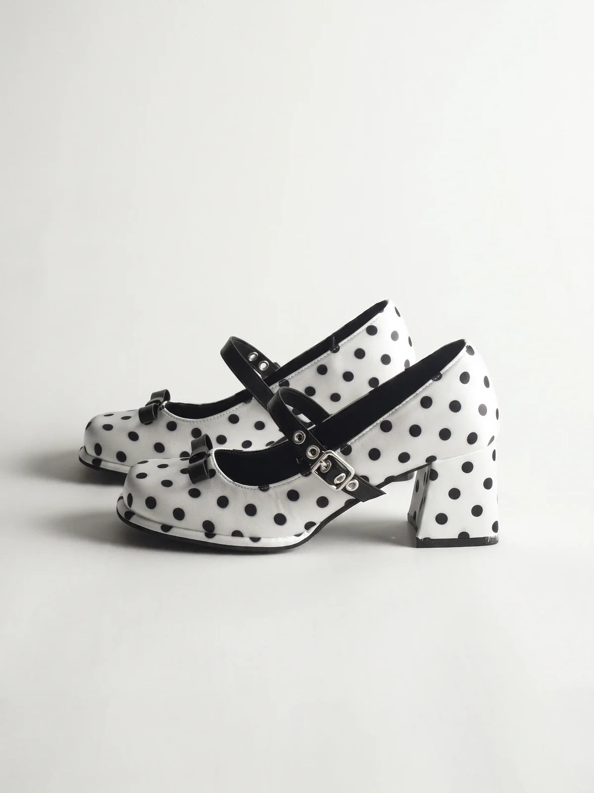 Zibeline Polka Dot Bow Mary Jane Heels