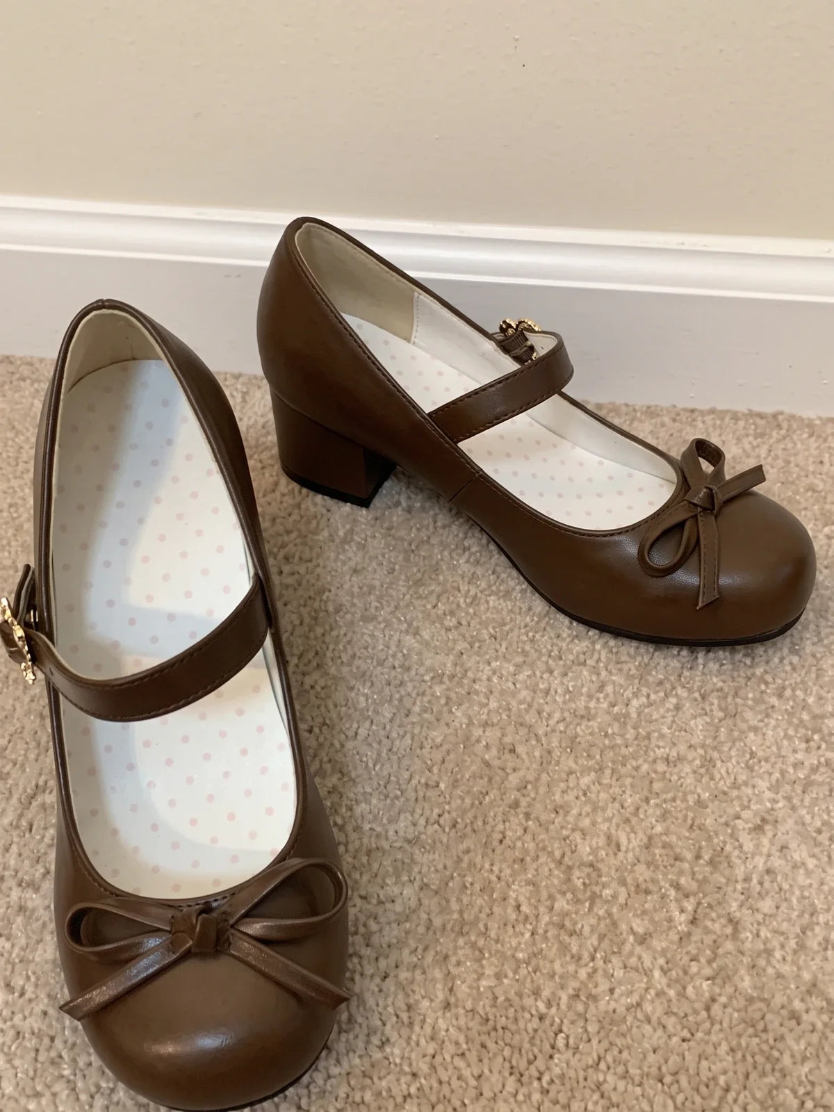 Mirellina Bow Heart-Buckle Mary Jane Heels