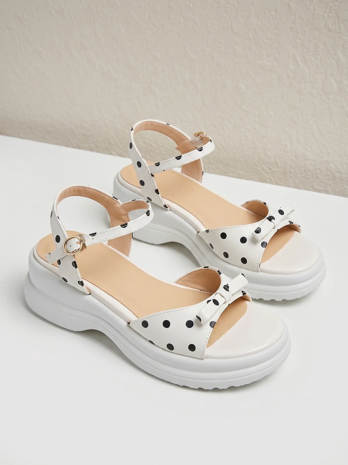 Sabine Polka Dot Platform Sandals