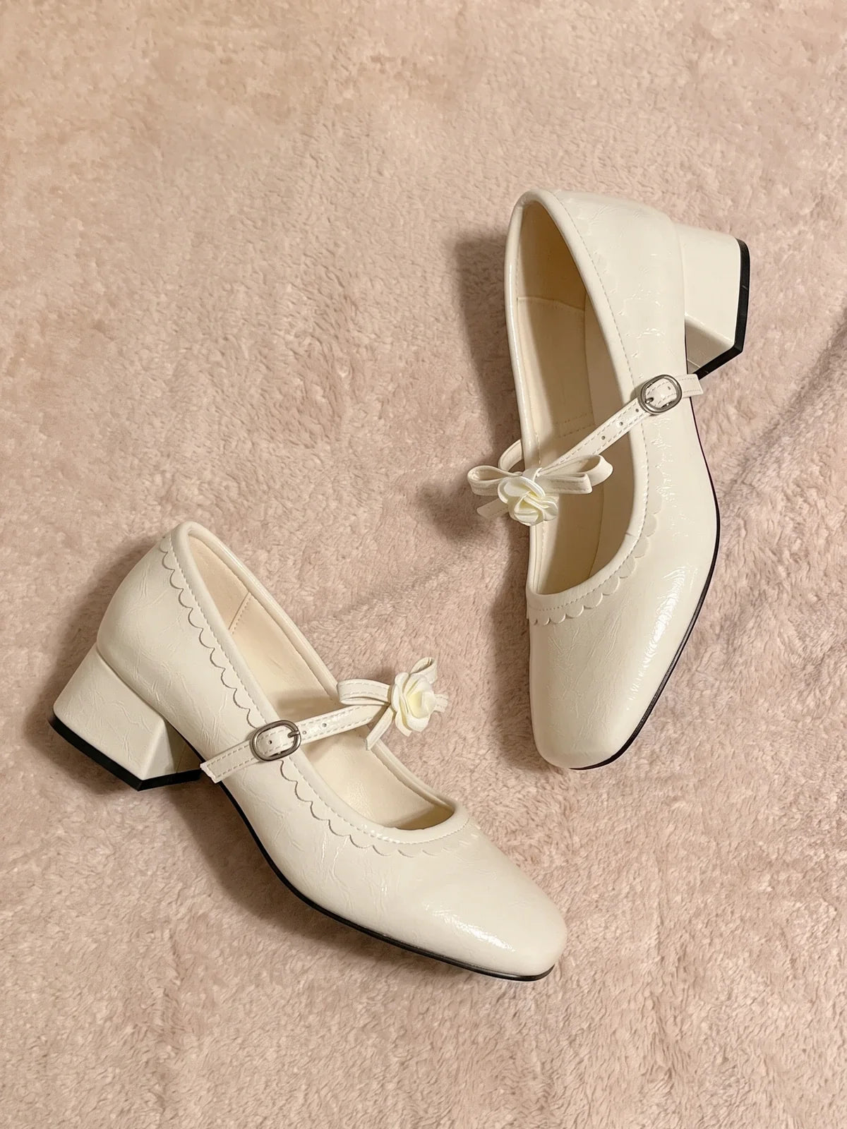 Rosina Scalloped Flower Mary Janes