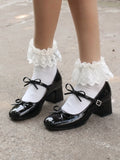 Philomene Crystal Bow Patent Mary Janes