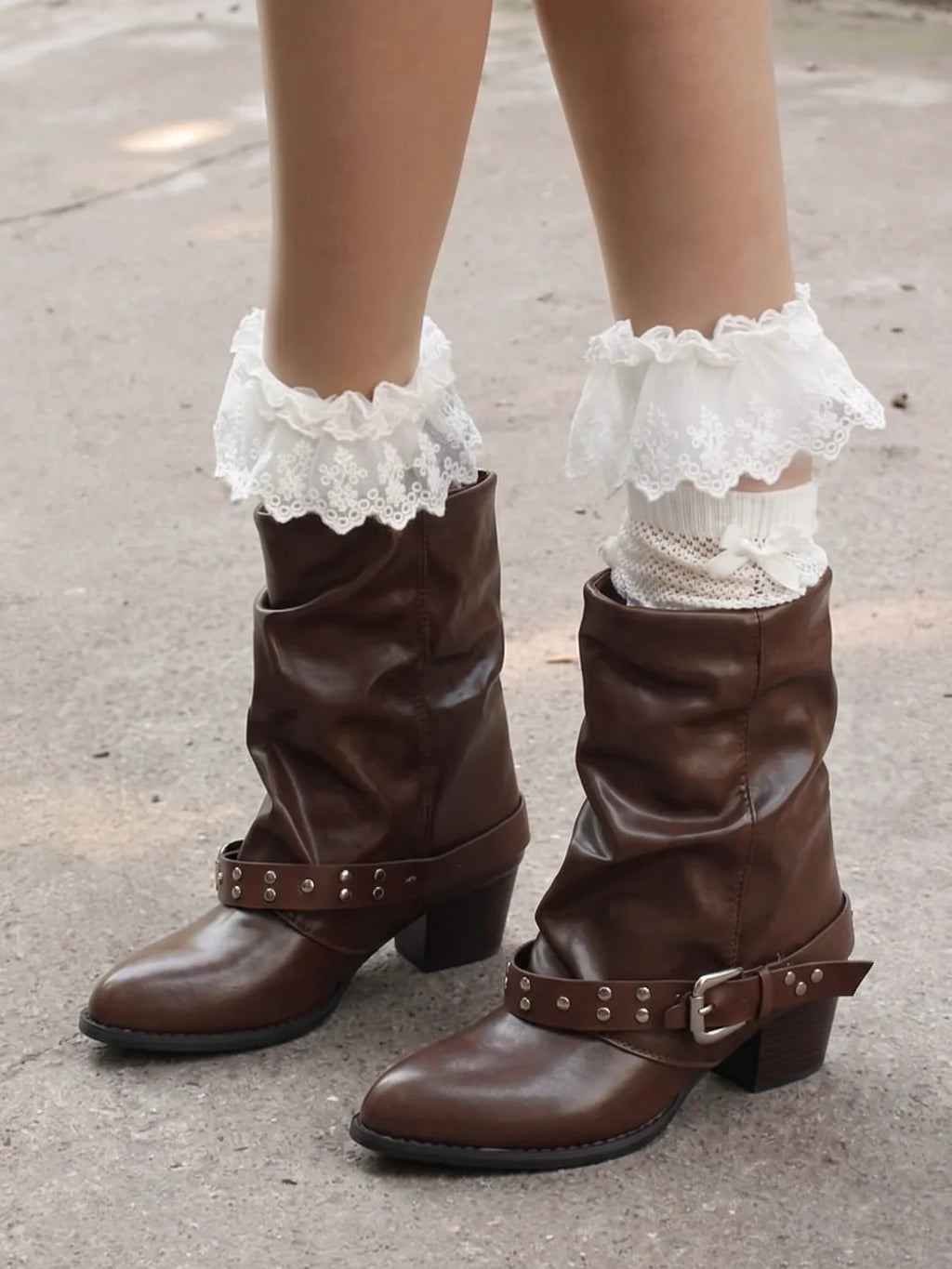 Valentine Studded Slouch Boots