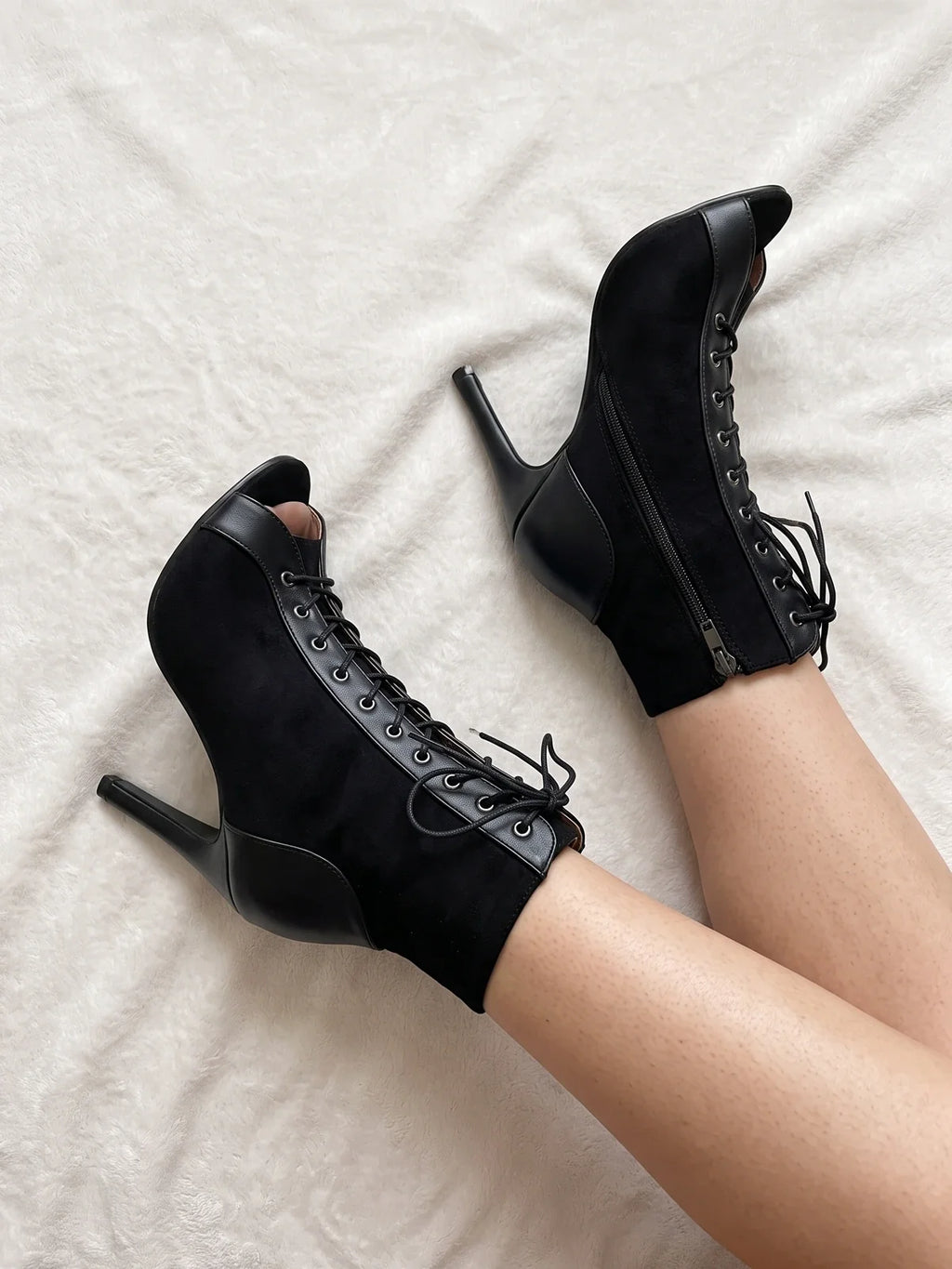 Anaelle Suede Lace-Up Ankle Boots