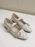 Ottaviolette Polka Dot Rhinestone Mary Janes