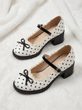 Bernadette Polka Dot Mary Jane Heels