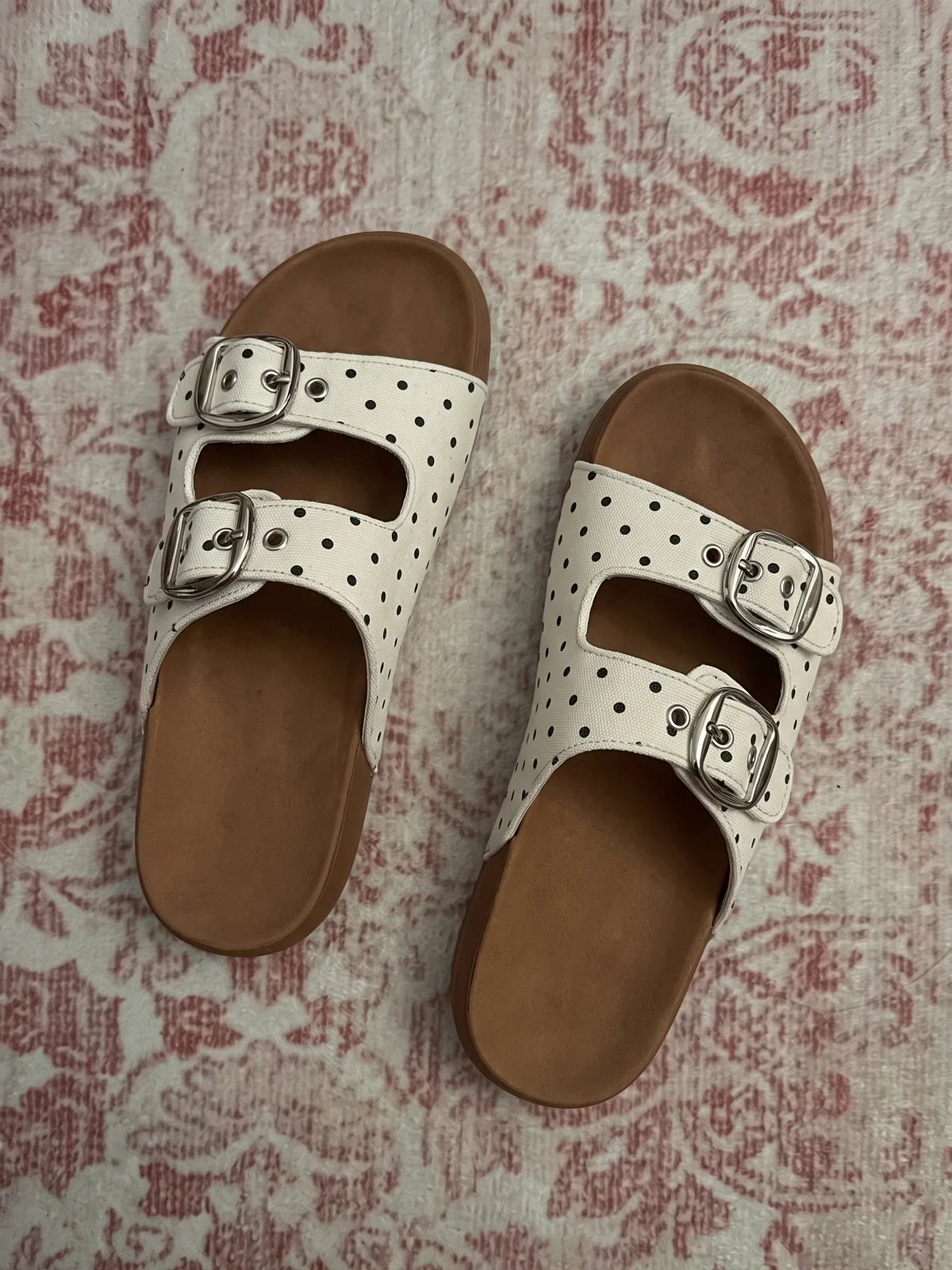 Renee Polka Dot Platform Slides