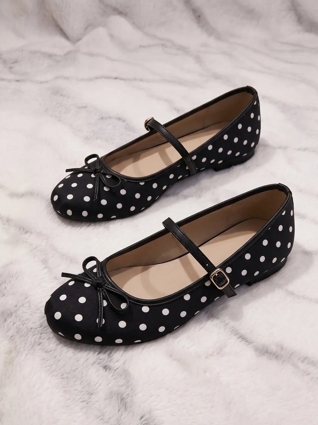 Emeline Polka Dot Mary Jane Flats