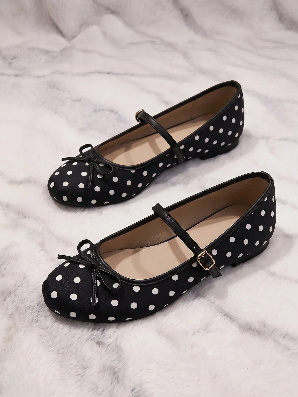 Emeline Polka Dot Mary Jane Flats