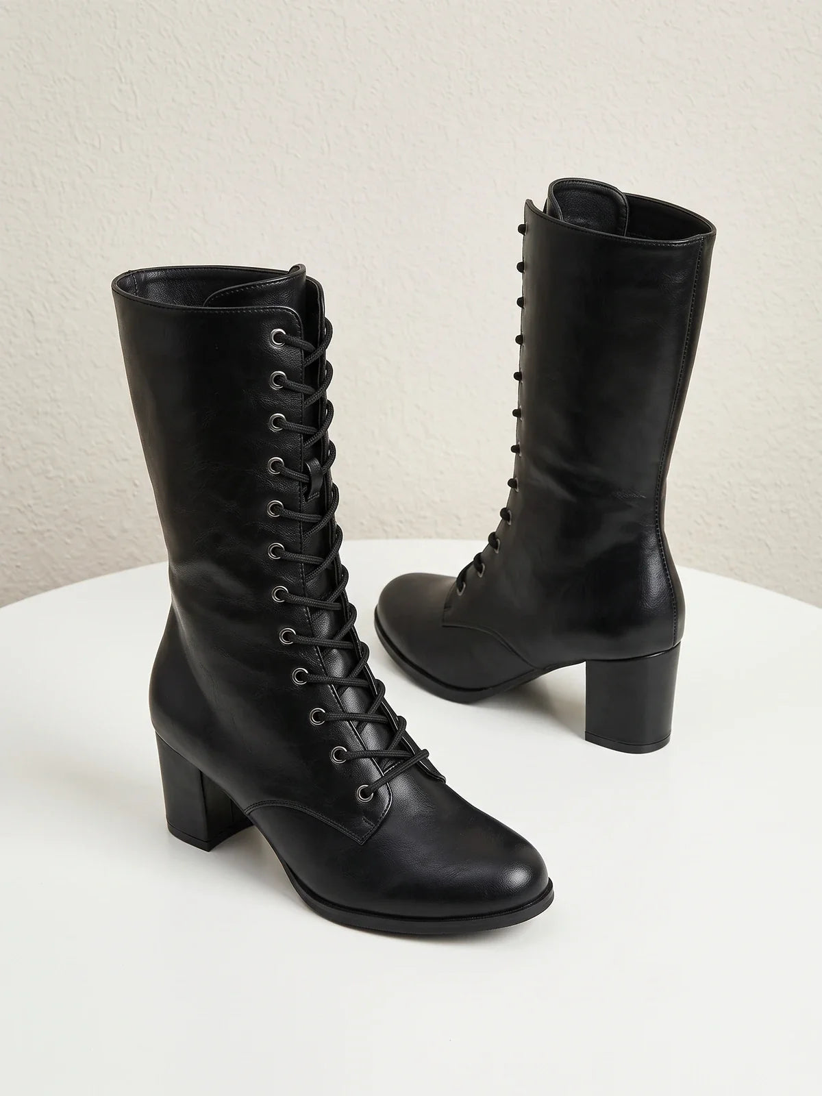 Ottiline Lace-Up Mid-Calf Boots