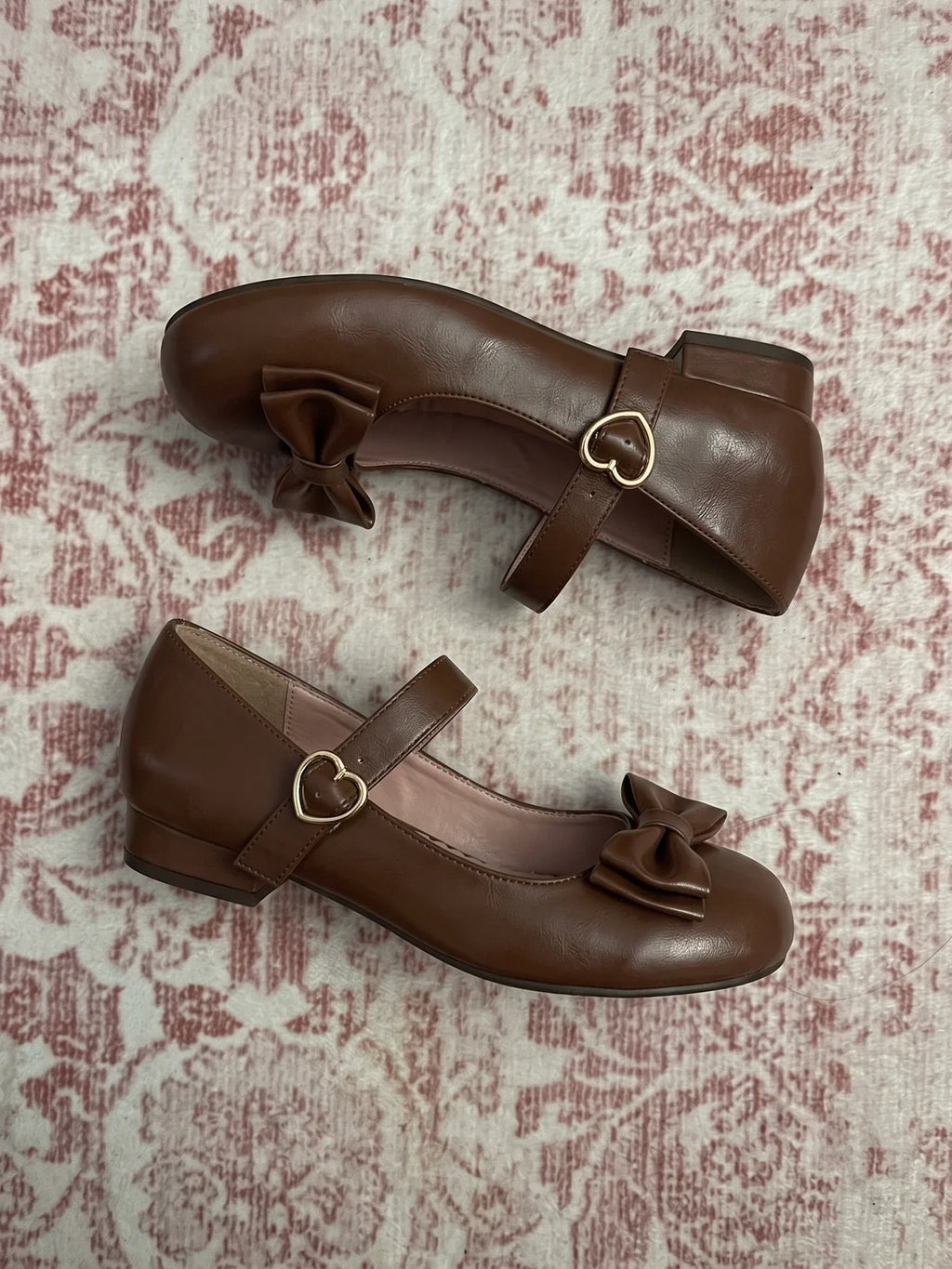 Zibeline Bow Heart-Buckle Mary Jane Heels