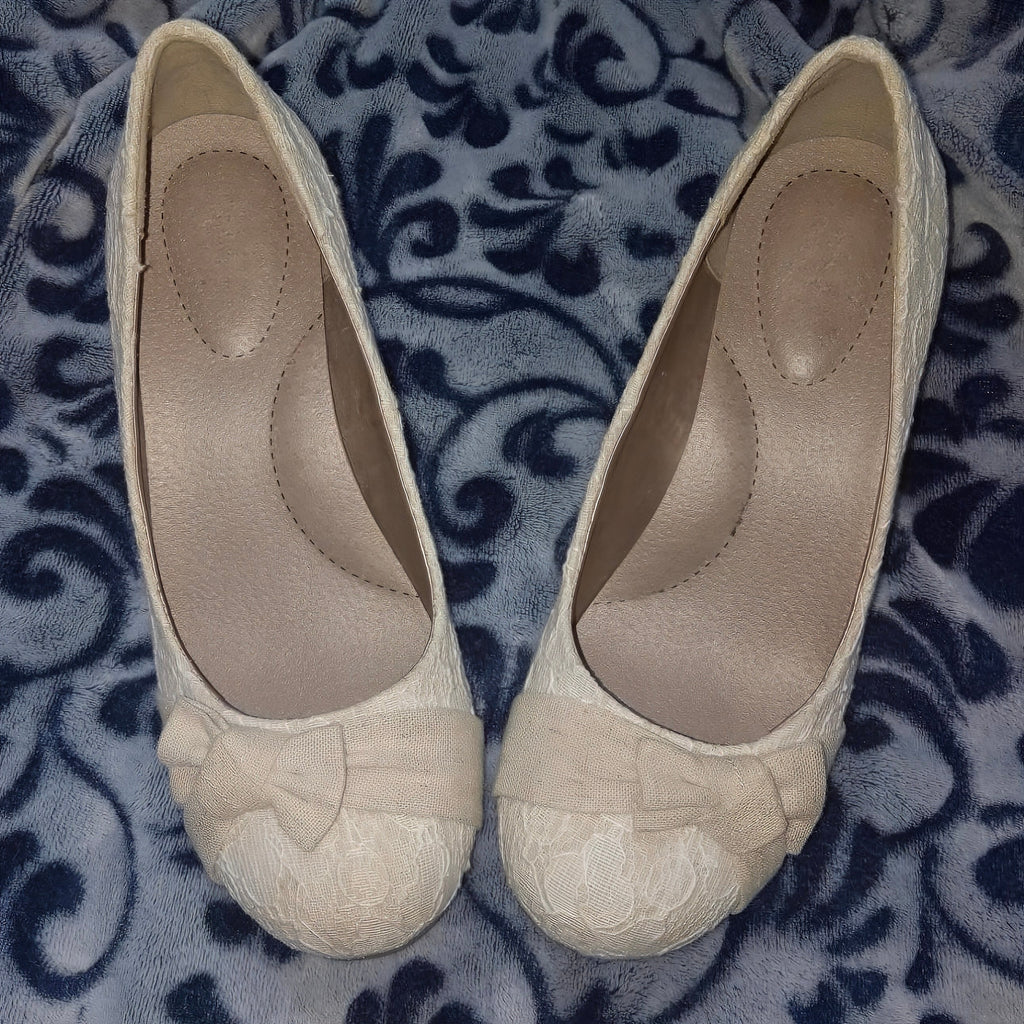 Celeste Lace Bow Heels