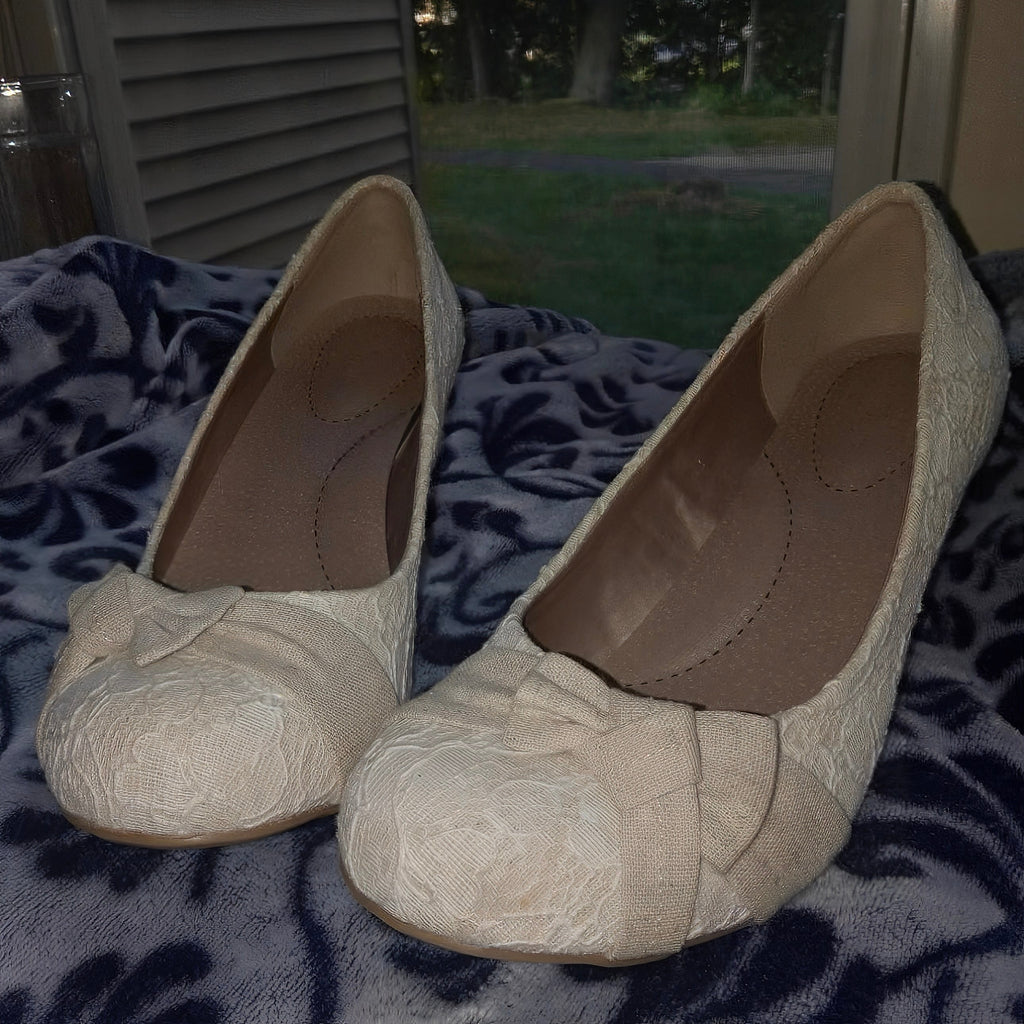 Celeste Lace Bow Heels