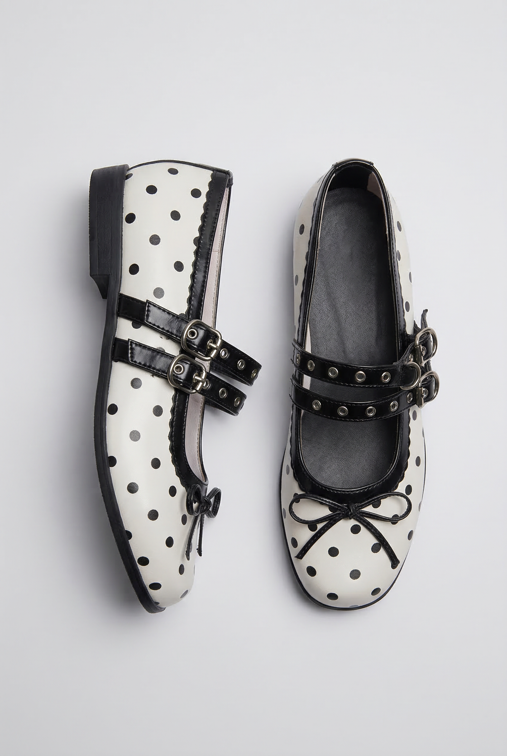 French Polka Dot Mary Janes