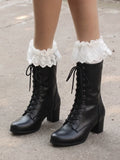 Ottiline Lace-Up Mid-Calf Boots