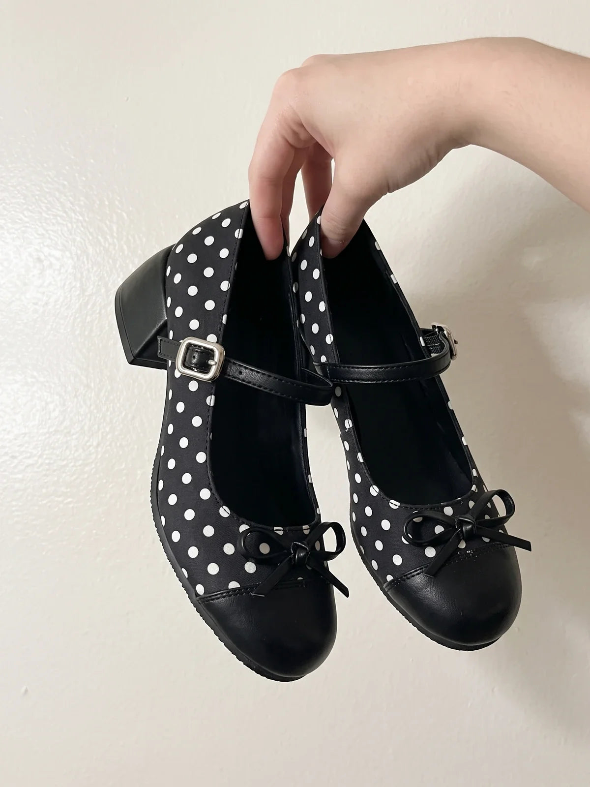Vivienne Polka Dot Bow Mary Jane Heels