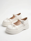 Celestielle Pearl Bow Platform Mary Janes
