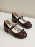 Fiorette Glossy Lace Mary Jane Heels