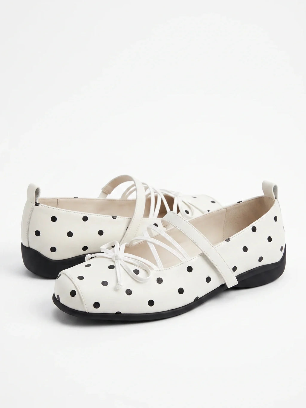 Soleil Polka Dot Mary Jane Flats