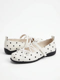 Soleil Polka Dot Mary Jane Flats