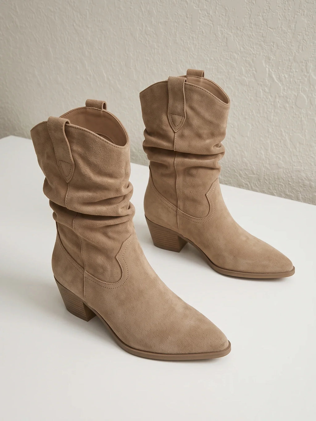 Solange Slouchy Suede Western Boots