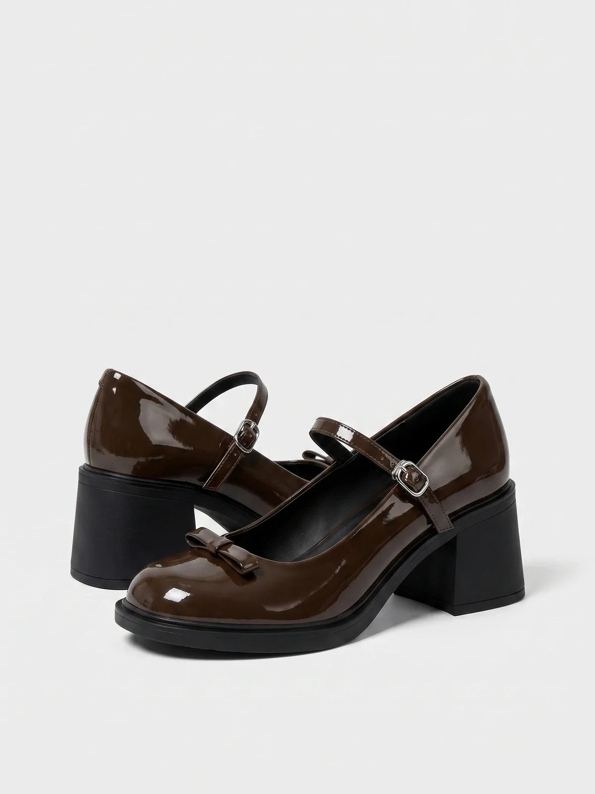 Solene Bow Patent Mary Jane Heels
