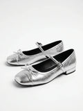 Margot Chrome Bow Mary Janes