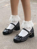 Zelinette Polka Dot Mary Jane Heels