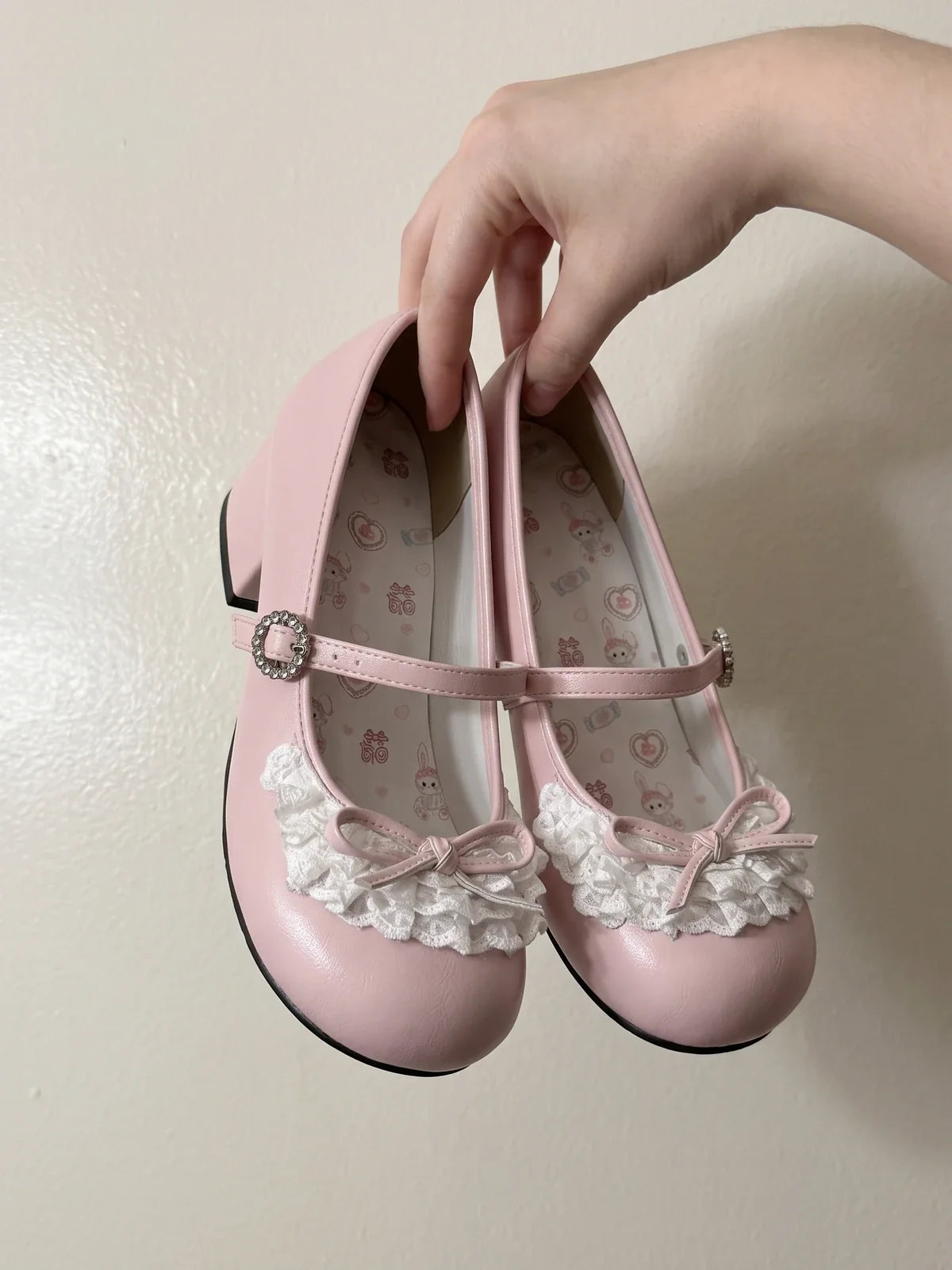 Monique Ruffled Bow Mary Jane Heels