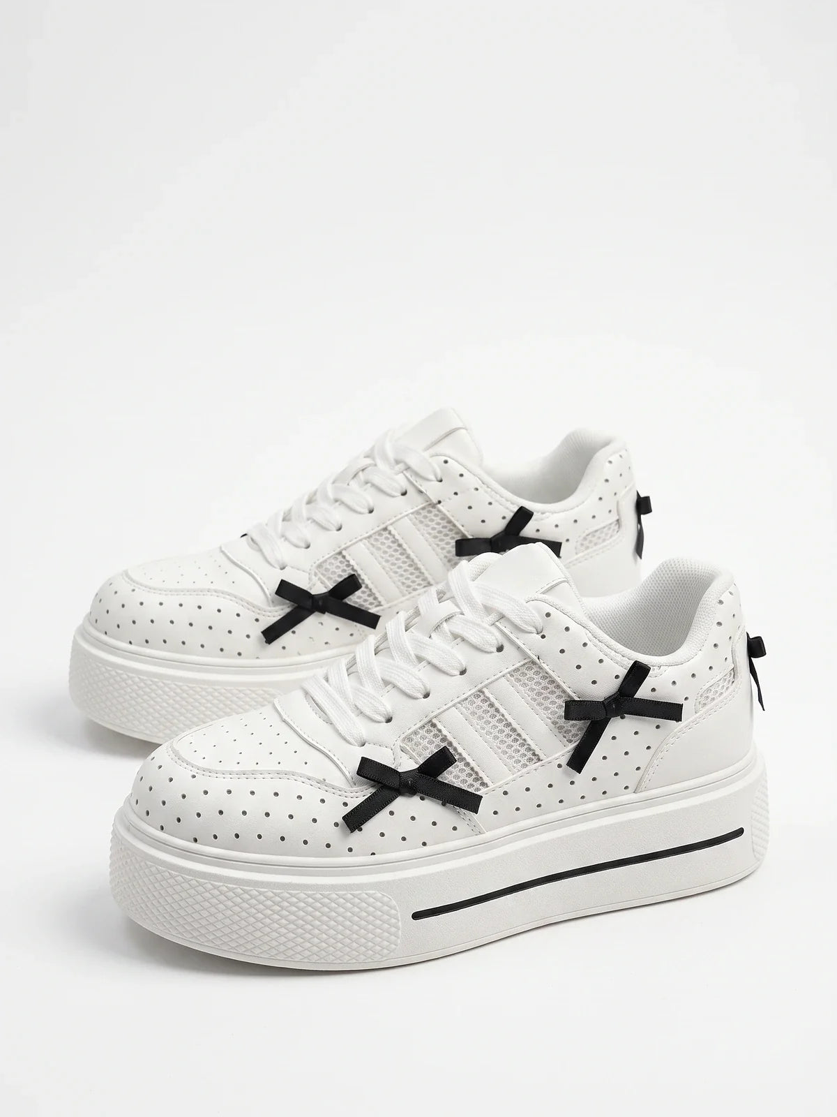Mirabella Bow Mesh Platform Sneakers