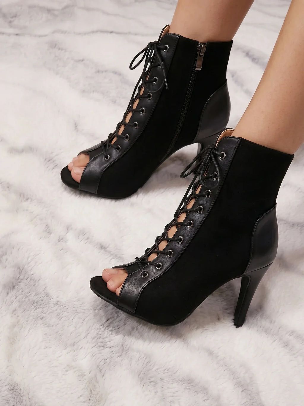 Anaelle Suede Lace-Up Ankle Boots