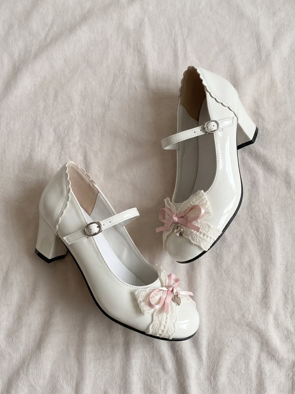 Lisette Ribbon Lace Bow Mary Janes