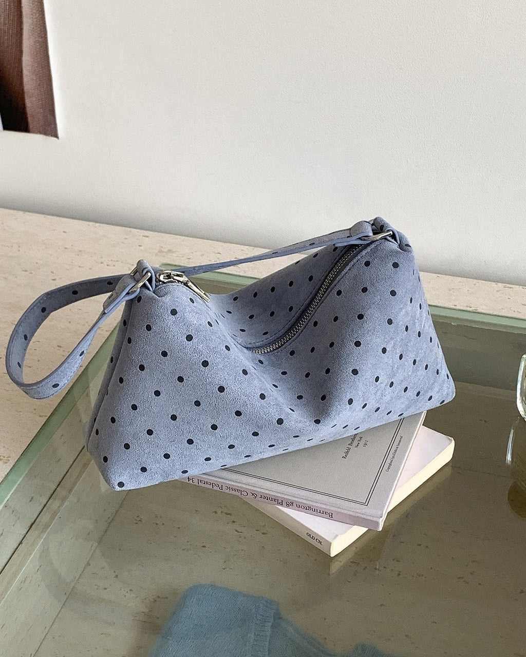 Polka Dot Suede  Bag