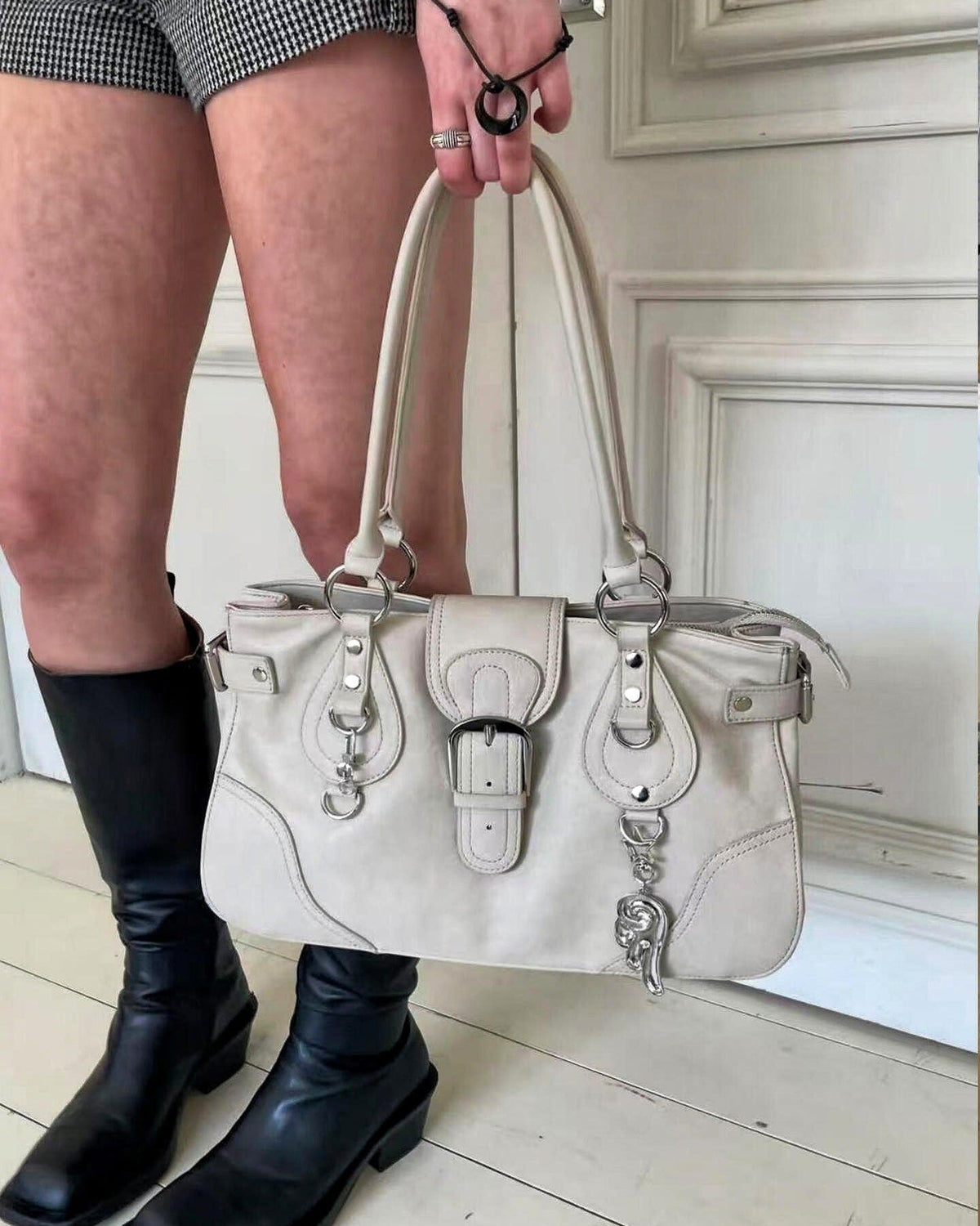 Vintage Buckle Shoulder Bag